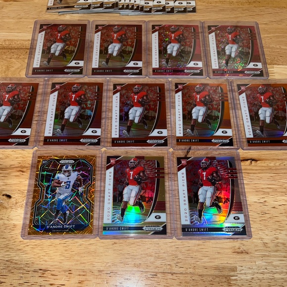 (27) 2020 Prizm Orange Pulsar DP DANDRE SWIFT Detroit Lions NFL RC LOT #/149 - Picture 9 of 9